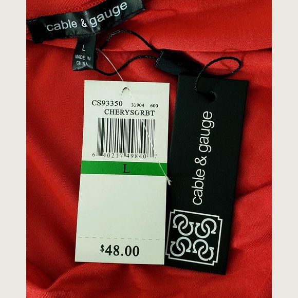 cable & gauge Asymmetrical Pleated Top NWT - Picture 9 of 9